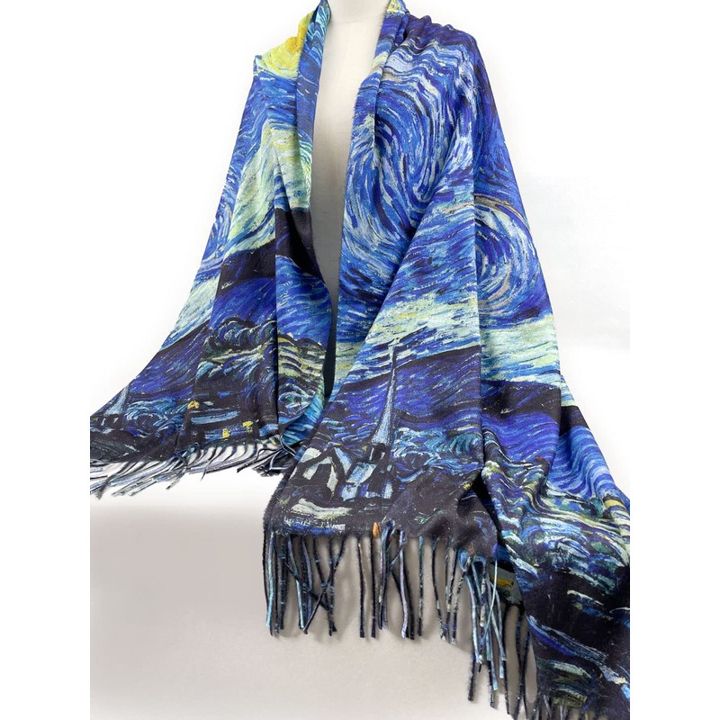 VENVSBEE Van Gogh Scarves Art Scarf for Women Gift Reversible