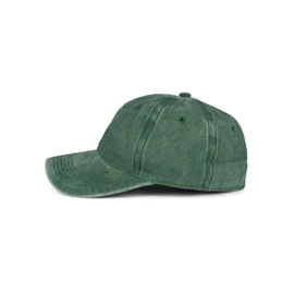 styleBREAKER 04023054 Unisex 6-Panel Vintage Cap, Plain Washed Look, Baseball Cap, Metal Buckle, Adjustable, dark green