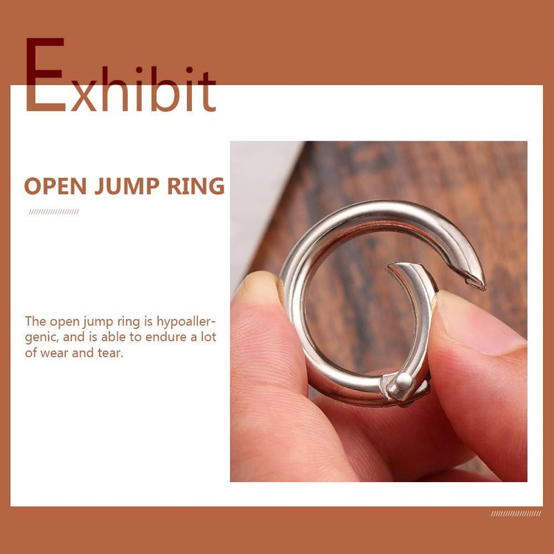 Tofficu 15pcs Key Rings - Metal Keychain Rings Keyring Ring