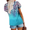 onlypuff Short Sleeve Summer Shirts 2024 Women V Neck Tunic