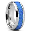 Metal Masters Co. Tungsten Carbide Wedding Band Ring with Blue