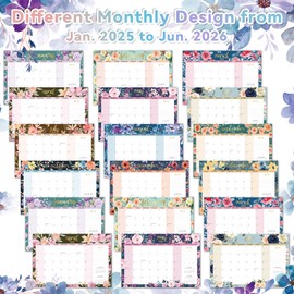 Guasslee Desk Calendar 2025, Large Desk Top Calendar 2025, 18-Month Academic Wall Calendar From Jan. 2025 to Jun. 2026 With To-Do List, Notes For School Year Office Home Teacher Planning, 17" x 11.5"