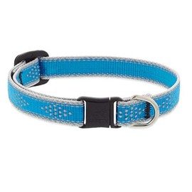 Lupine Reflective Cat Safety Collar 1/2" Wide Blue Diamond Adjusts 8" to 12"