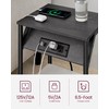 VASAGLE End Table with Charging Station, Set of 2, Small
