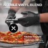 [100 Pack] SURESAFE Vinyl and Nitrile Blend Black Gloves Disposable,