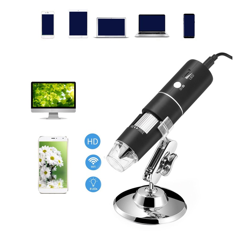 Wireless Digital Microscope 50 to 1000X 2MP HD WiFi Portable