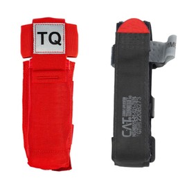 C-A-T Tourniquet & Tactical Soft Pouch Combination (Red Pouch-Black CAT)