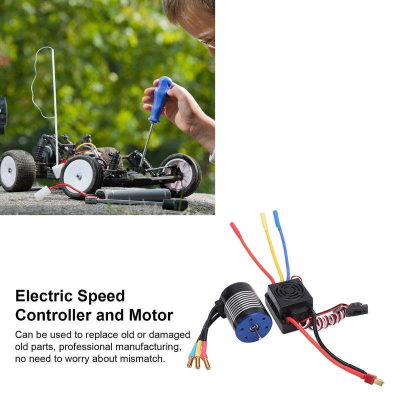 3650 4300KV No Sense Brushless Motor with 60A Waterproof ESC