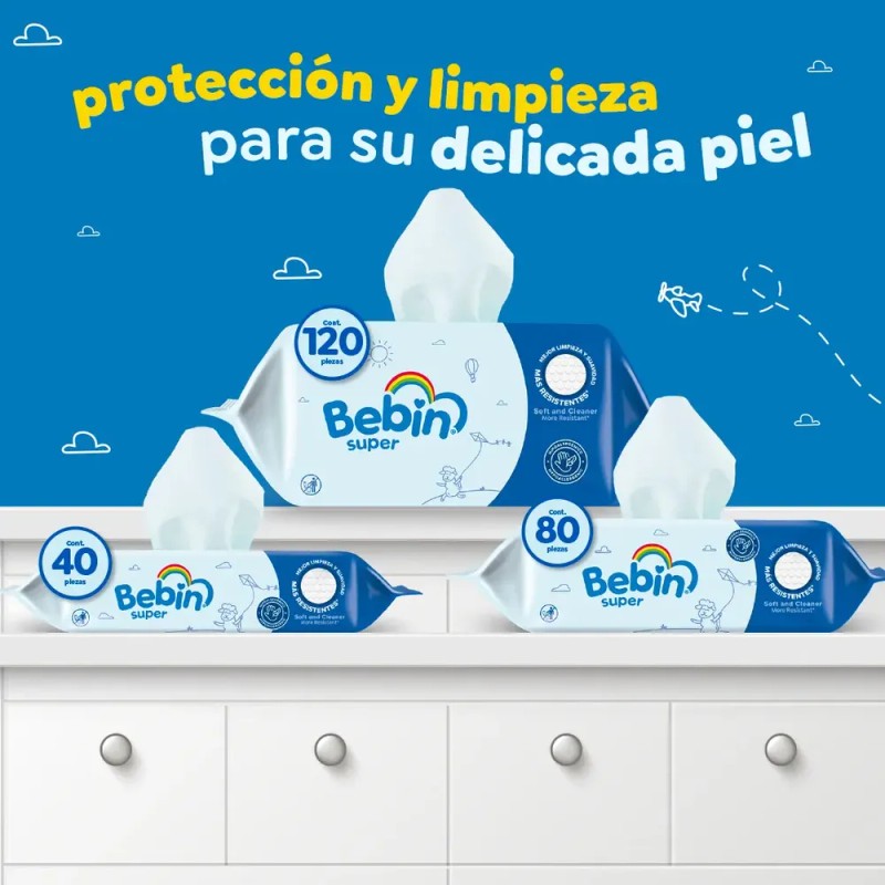 Bebin Super | Toallitas Húmedas - 18 Paq De 80