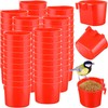 Ziliny 120 Pcs Cage Cups Chicken Birds Feeder Cups Plastic