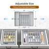 ukeetap Extra Large Expandable Silverware Organizer, BPA-Free Food-Safe Cutlery Flatware