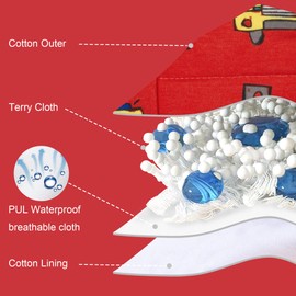 BIG ELEPHANT 10 Packs Baby Girls' and Boys' Potty Training Pants, 100% Cotton Absorbent Training Underwear for Toddler, 5-6Y