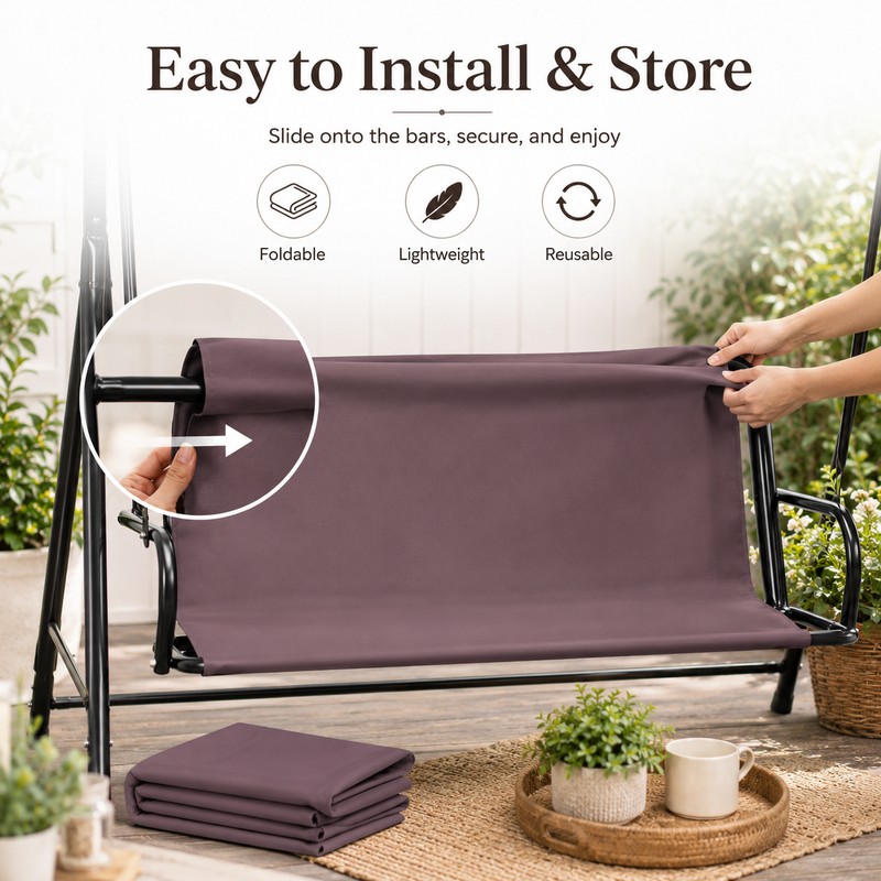 Replacement Swing Seat Cover for Patio Use – 600D Oxford