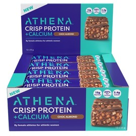 Athena Crisp Protein + Calcium Choc Almond 55g X 12