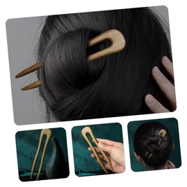 WOONEKY Green Sandalwood Hairpin Chinese Hair Sticks French Hair Pin for Women for Buns Updos