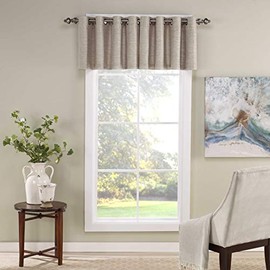 Eclipse Newport Short Valance Small Window Curtains Bathroom, Living Room and Kitchens, 52" x 18", Bay Leaf