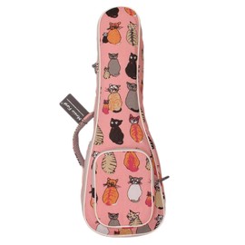 MUSIC FIRST Canvas 23/24 Inch Concert MISS CAT Ukulele Case, Bag, Cover - Original Design