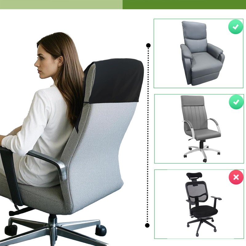 Okueejur Satin Recliner Headrest Cover with Non-Slip Elastic Straps Silky