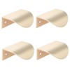 TopHomer 4PCS Door Pull Handle, 60mm*44mm Leaf-Shaped Kitchen Cupboard Drawer