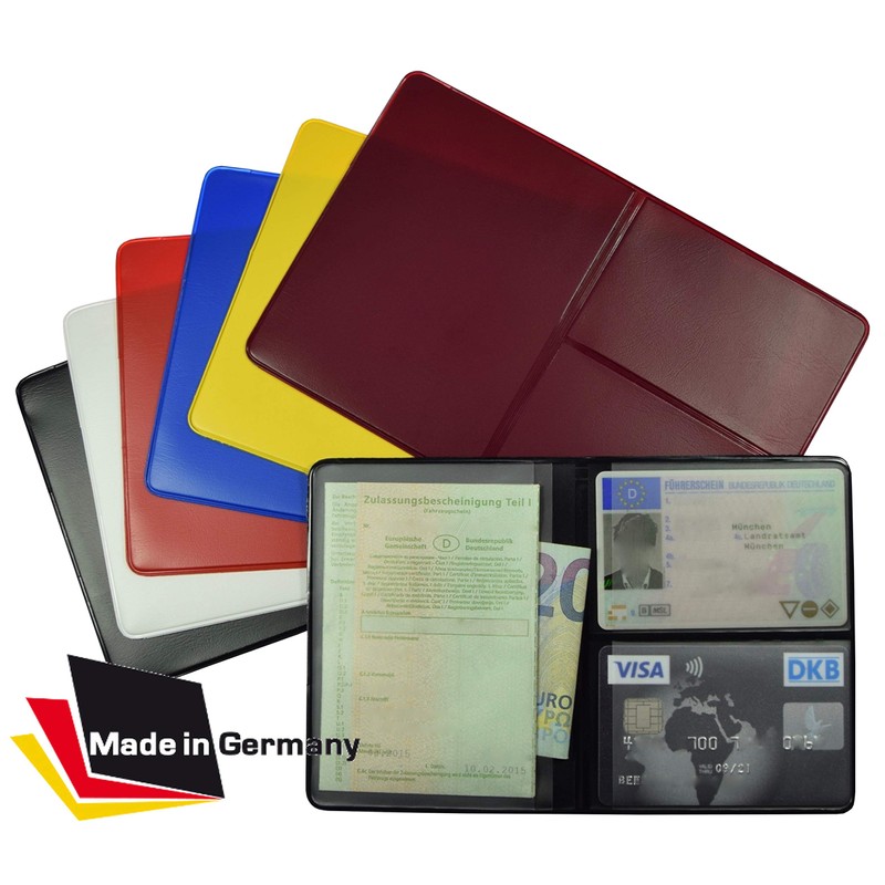 Car Registration Protective Case 4 Compartments Made in Germany Case