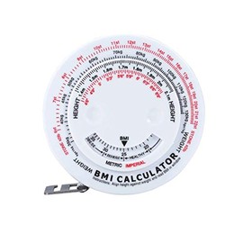 Exeton, BMI Tape Measure with BMI Calculator for Body Mass Index Body Circumference and Obesity Risk Evaluation Body Fat Measuring Tape for Women Children Men