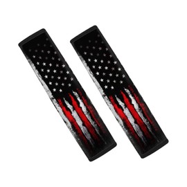 SEANATIVE Vintage American Flag Print Car Seat Belt Pad Cover Safety Seatbelt Protector Pack of 2 Car Interior Decor