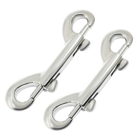 Waziaqoc 2 PCS Double Ended Bolt Snap Hook, 3.5 Inch Zinc Alloy Hook Metal Clips, Heavy Duty Trigger Chain Clips for Key Chain Dog Leash Horse Pet Sling Feed Buckets