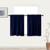 KOUFALL Navy Blue Small Window Curtains, Thermal Short Blackout Curtains