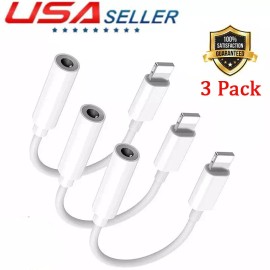 For Apple 3 PACK for IOS to 3.5mm Headphone Adapter Jack Aux Cord Dongle Converter NEW 🔥