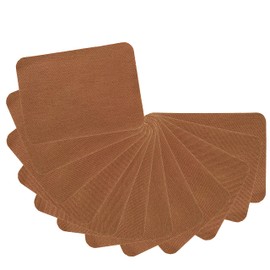 12 Pieces Premium Quality Fabric Iron-on Patches, Strong Glue, 100% Cotton Brown Repair Decorating Kit, Size 3" x 4-1/4" (7.5 cm x 10.5 cm)