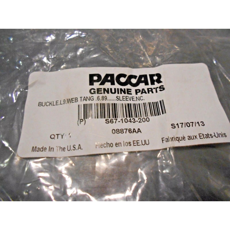 Paccar S67-1043-200 PACCAR / IMMI , Seat Belt Receptacle Buckle