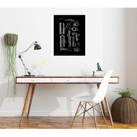 Clarinet Patent Print Black Matte (11" x 14") M12467