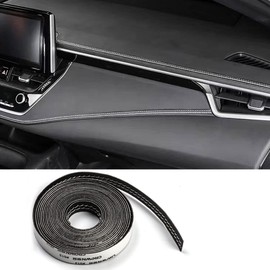 XmuxHai 13.12FT(4M) Automobile interior trim strip leather decorative line,Universal Car Imitation car interior leather stitching line,DIY Flexible Strip Garnish Accessory [White line]