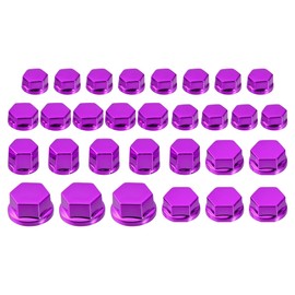 Motoforti 1 Set Screw Cap Motorcycle Motorbike Screw Nut Bolt Cap Purple