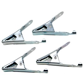 fiXte Silver Crocodile Clips 25Amp 75mm Pack of 4