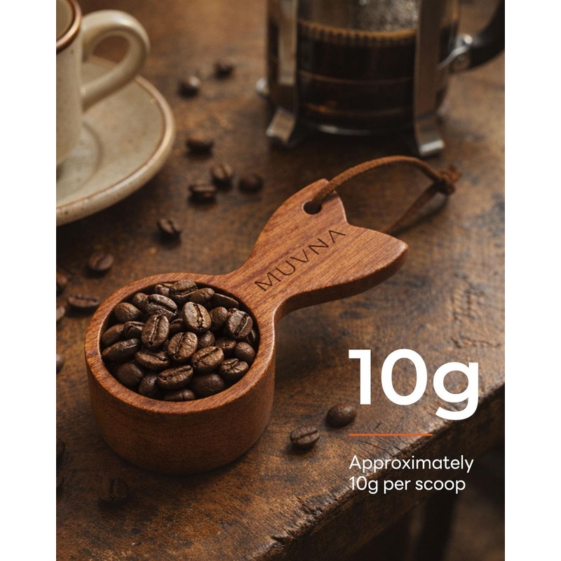 Walnut Coffee Scoop 9g Capacity Nature Wooden Measuring Spoon