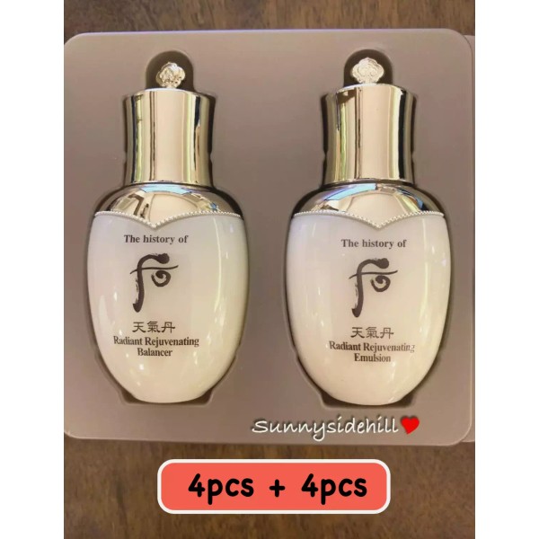The History of WHOO Radiant Rejuvenating Balancer 25ml 4pcs +