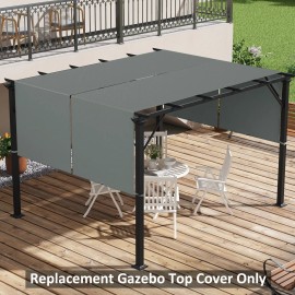 2pcs Dark Gray Pergola Shade Cover Replacement Canopy 10x10ft Easy To Install Outdoor Furniturecolor: Gray Color