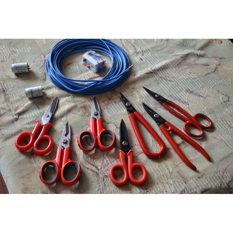 Gifaz Electricians Scissors Insulated Handle Wire Cutter Burnished Blade