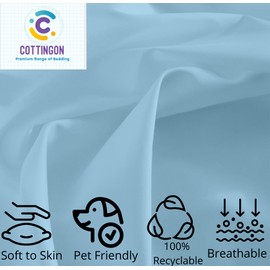 Twin XL Sheets, Dorm Twin XL Sheets, 100% Microfiber Twin Extra Long Sheets , 4 Pcs Twin XL Bedding Set to fit upto 16" Deep Twin XL Mattress, Twin XL Bed Sheets, Twin Long Sheets ( Light Blue)