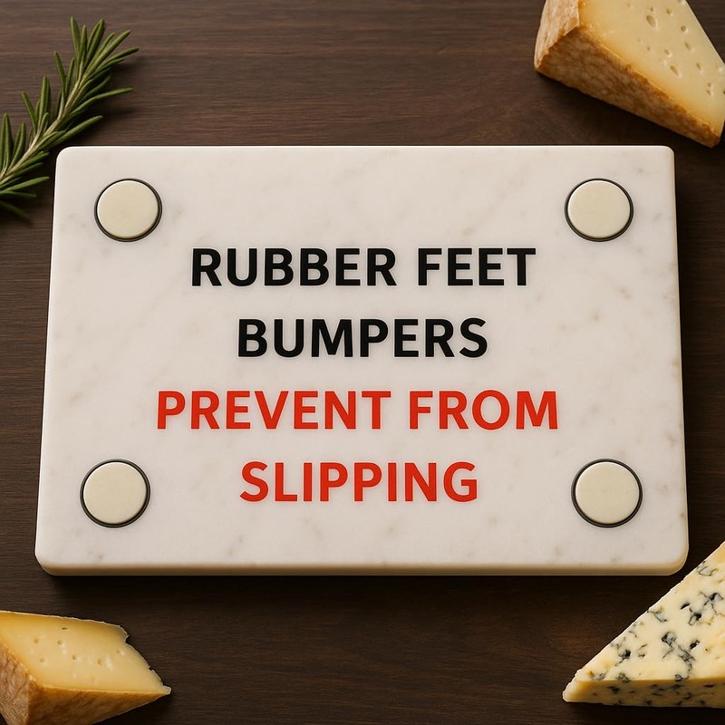 KC KULLICRAFT Home Basics Multi-Purpose Pastry Marble Tray Cutting Board