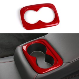 BRMYL Cup Holder Decor Cover Decal for 2022 2023 Honda Civic 11th Gen Accessories ABS Interior Decoration Stickers Red