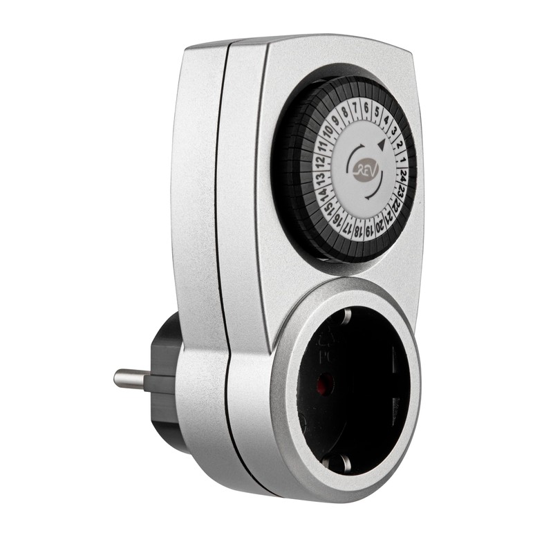 REV Mechanical Timer 48 Times/Day 30 Minutes 3680 W Silver