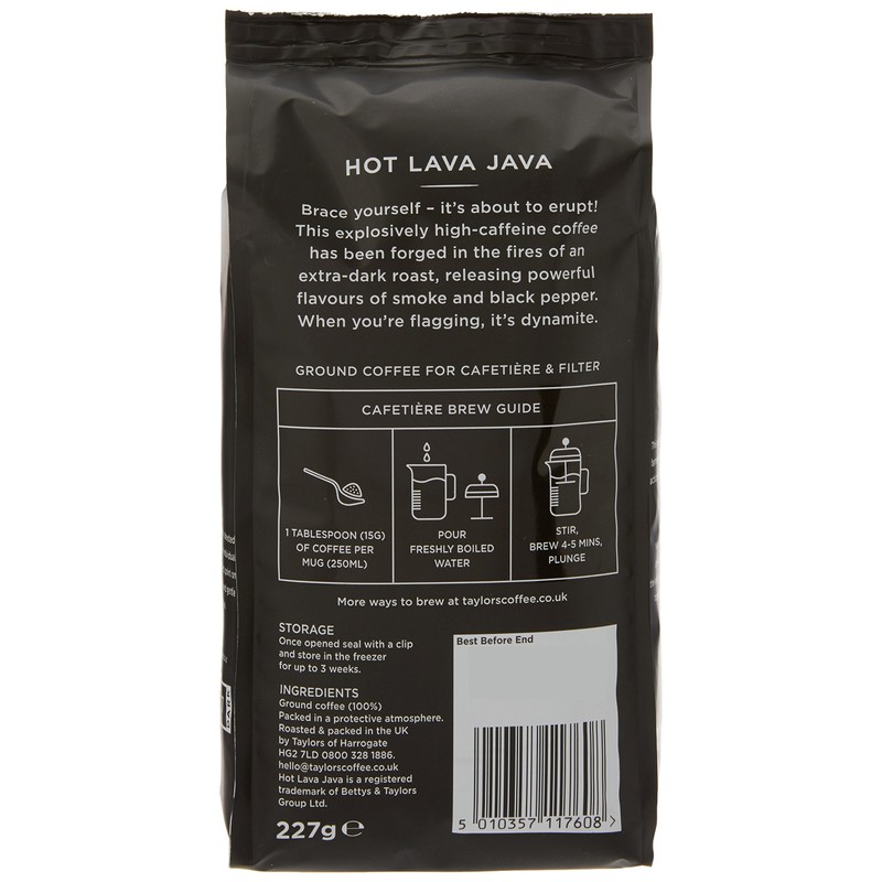 Taylors of Harrogate Hot Lava Java Ground Roast Coffee, 227g