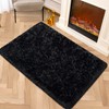 Small Fluffy Rugs for Bedroom 2x3 Black Shaggy Area Rug