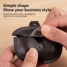 [3 in 1] TSVSXS Leather Case Compatible with AirPods Pro 3 with Keychain and Cleaning Kit, Soft PU Shockproof Cover Features Front LED Visibility for Women Man