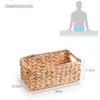 Woodluv Water Hyacinth Handwoven Shelf Storage Gift Hamper Basket -