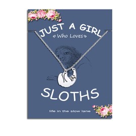 ZZ ZINFANDEL Charm Cute Animal Sloth Necklace，Fashion Sloth Necklace for Women Sloth Gifts for Women