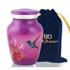 BOLD & DIVINE Small Purple Hummingbird Keepsake Urns | For