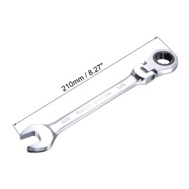 sourcing map 5/8 Inch Flex-Head Ratcheting Combination Wrench SAE 72 Teeth 12 Point Ratchet Box Ended Spanner Tools, Cr-V